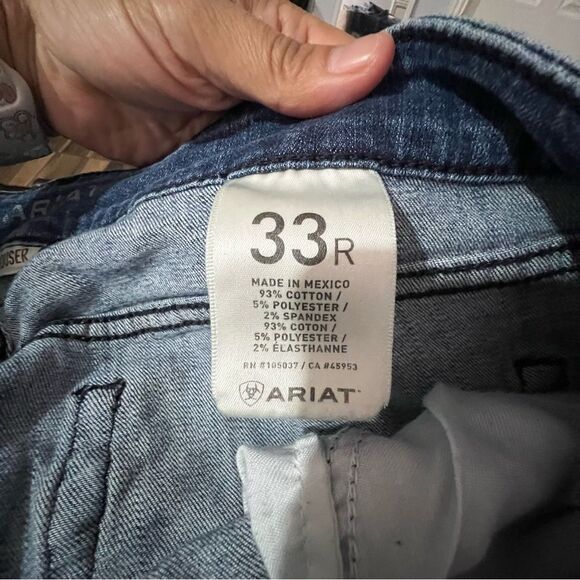 Ariat Denim Trousers Relaxed Basic Boot Cut Blue Jean Sz 33RX30 - Picture 11 of 12